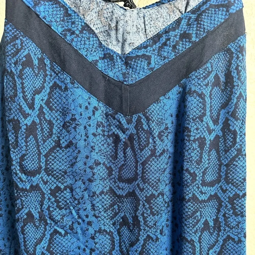 NWT PJ Salvage Women’s Blue/Black V Neck Cami Pajama Lounge Top - Size XL